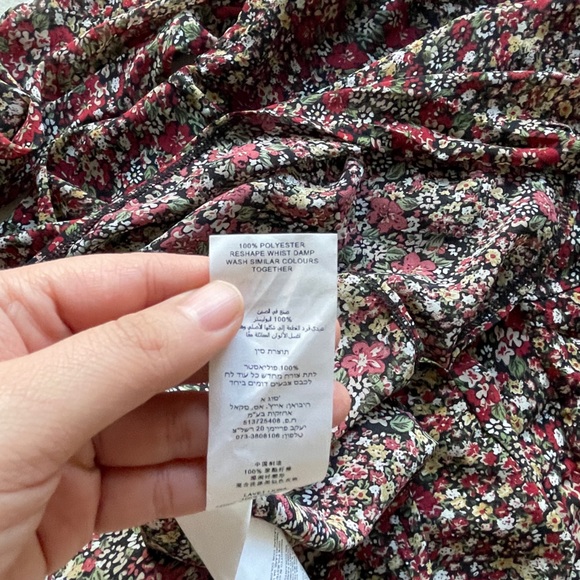 MISSGUIDED PETITE FLORAL LONG SLEVE SLIT MIDI DRESS SIZE 12 - Picture 11 of 11